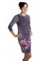 MD1637 - dámské šaty fialový květ