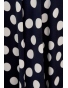 Iwa - dámské tmavomodré šaty s bílými puntíky
