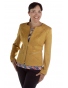 ST452 - dámský semišový kabátek žlutý