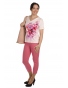 K020-145S - dámské tričko růžový pugét