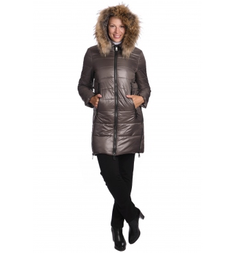 Aya - dámská zimní bunda s pravým kožíškem