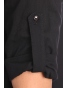 Kaptur - dámská černá košile s kapucí z lehké bavlny