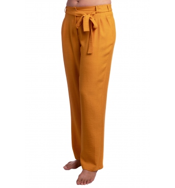 F001 - dámské letní žluté kalhoty