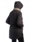 Parka - dámská delší přechodová  černá bunda s meandrem
