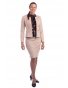 DAM593 - dámská  semišová sukně smetanová