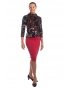 DAM593 - dámská  semišová sukně červená