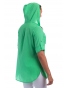 Kaptur - dámská zelená  košile s kapucí z lehké bavlny