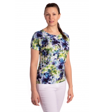 K23-058 - dámské letní tričko barevné květy II