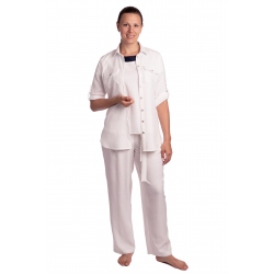F001 - dámský letní bílý kostým