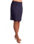 DAM593 - dámská  semišová sukně modrá