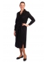 EZ6824 - dámské lněné propínací šaty černé