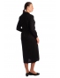 EZ6824 - dámské lněné propínací šaty černé