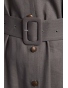EZ6824 - dámské lněné propínací šaty khaki
