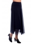 DAM597 - dámská delší tmavomodrá šifonová sukně