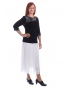 DAM597 - dámská delší bílá šifonová sukně