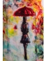 K23-011 - dámská podzimní halenka červený deštník