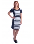 Andrea - dámské kratší modrobílé šaty